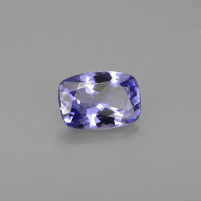 Tanzanita azul natural 1,01ct, almofada cortada, VVS-VS