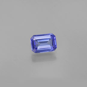Tanzanita azul natural 0,87ct, corte esmeralda, VVS-VS