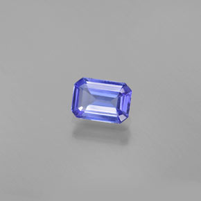 Tanzanita azul natural 0,87ct, corte esmeralda, VVS-VS