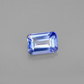 Tanzanita azul natural 0,86ct, corte esmeralda, VVS-VS