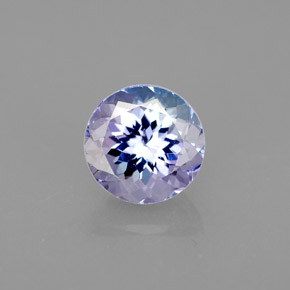 Tanzanita azul natural 1,41ct, corte redondo, VVS-VS