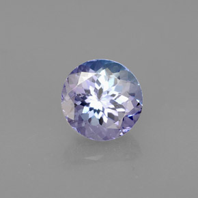 Tanzanita azul natural 1,41ct, corte redondo, VVS-VS