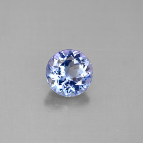 Tanzanita azul natural 1,27ct, corte redondo, VVS-VS