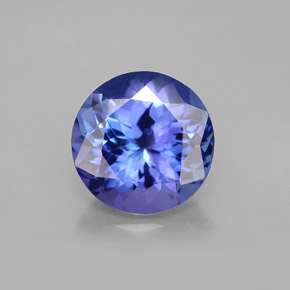 Tanzanita azul natural 4,67ct, corte redondo, VVS