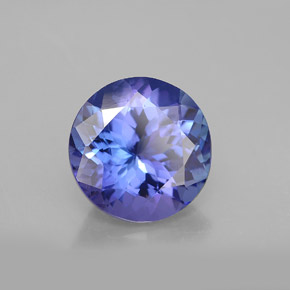 Tanzanita azul natural 4,67ct, corte redondo, VVS