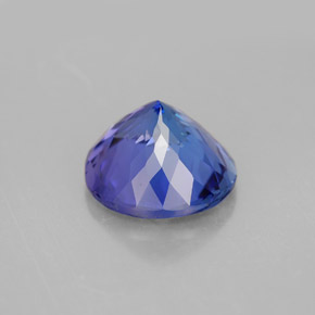 Tanzanita azul natural 4,67ct, corte redondo, VVS