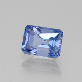 Tanzanita azul natural 1,21ct, corte esmeralda, VVS-VS