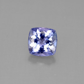 Tanzanita azul natural 1,11ct, almofada cortada, VVS