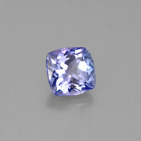 Tanzanita azul natural 1,11ct, almofada cortada, VVS