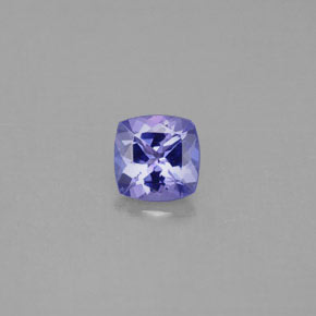 Tanzanita azul natural 0,96ct, almofada cortada, VVS