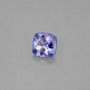 Tanzanita azul natural 0,96ct, almofada cortada, VVS