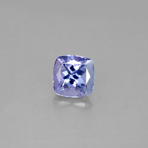 Tanzanita azul natural 1,11ct, almofada cortada, VVS