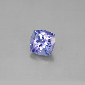 Tanzanita azul natural 1,27ct, almofada cortada, VVS-VS