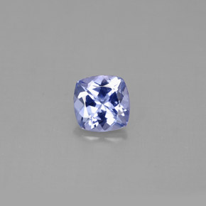 Tanzanita azul natural 0,90ct, almofada cortada, VVS