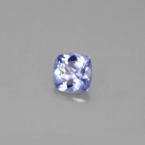 Tanzanita azul natural 0,90ct, almofada cortada, VVS