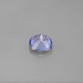 Tanzanita azul natural 0,90ct, almofada cortada, VVS