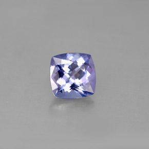 Tanzanita azul natural 1,10ct, almofada cortada, VVS
