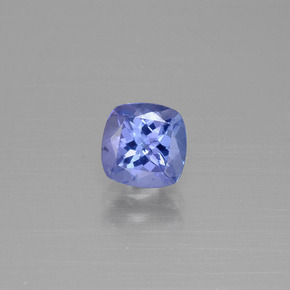 Tanzanita azul natural 1,08ct, almofada cortada, VVS