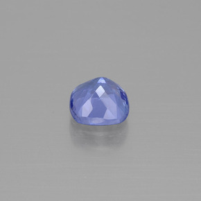 Tanzanita azul natural 1,08ct, almofada cortada, VVS