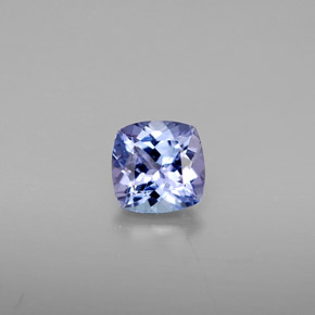 Tanzanita azul natural 1,07ct, almofada cortada, VVS