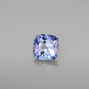 Tanzanita azul natural 1,07ct, almofada cortada, VVS
