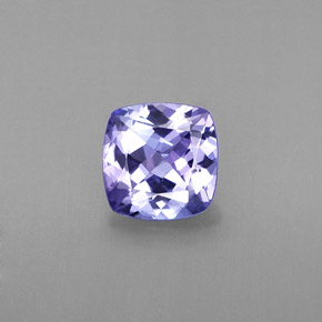 Tanzanita azul natural 0,87ct, almofada cortada, VVS
