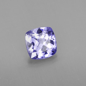 Tanzanita azul natural 0,87ct, almofada cortada, VVS