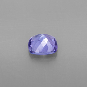 Tanzanita azul natural 0,87ct, almofada cortada, VVS