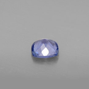 Tanzanita azul natural 0,81ct, almofada cortada, VVS