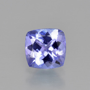 Tanzanita azul natural 0,93ct, almofada cortada, VVS