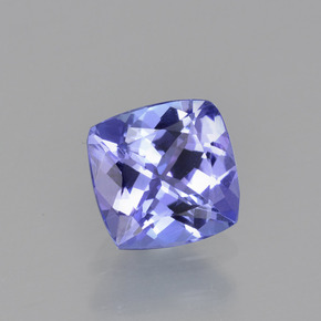 Tanzanita azul natural 0,93ct, almofada cortada, VVS