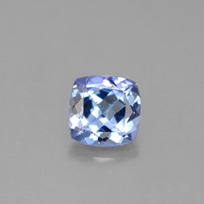 Tanzanita azul natural 1,06ct, almofada cortada, VVS
