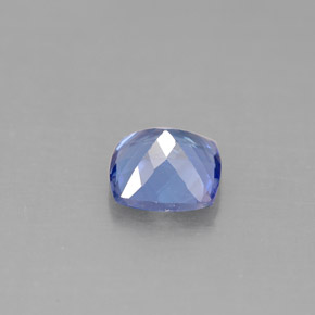Tanzanita azul natural 1,06ct, almofada cortada, VVS