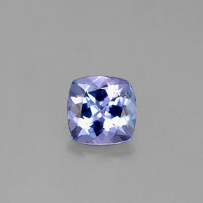 Tanzanita azul natural 0,93ct, almofada cortada, VVS