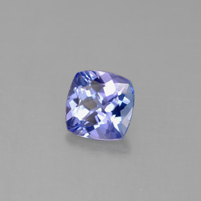 Tanzanita azul natural 0,93ct, almofada cortada, VVS