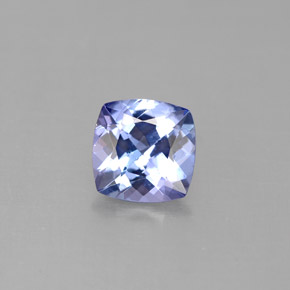Tanzanita azul natural 0,92ct, almofada cortada, VVS