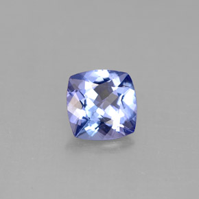 Tanzanita azul natural 0,92ct, almofada cortada, VVS