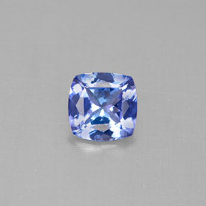 Tanzanita azul natural 0,86ct, almofada cortada, VVS