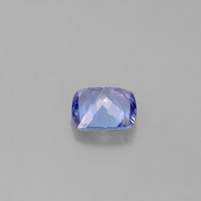 Tanzanita azul natural 0,86ct, almofada cortada, VVS