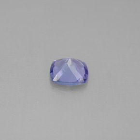 Tanzanita azul natural 0,84ct, almofada cortada, VVS