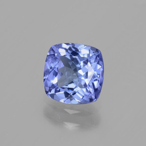 Tanzanita azul natural 0,99ct, almofada cortada, VVS