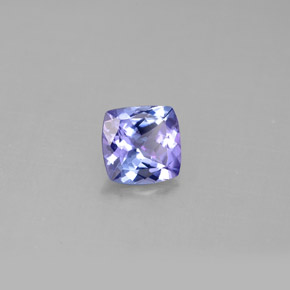 Tanzanita azul natural 0,86ct, almofada cortada, VVS