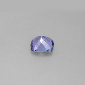 Tanzanita azul natural 0,86ct, almofada cortada, VVS