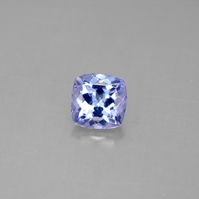 Tanzanita azul natural 1,05ct, almofada cortada, VVS