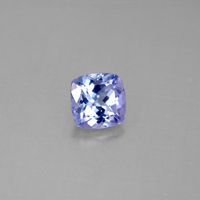 Tanzanita azul natural 1,05ct, almofada cortada, VVS