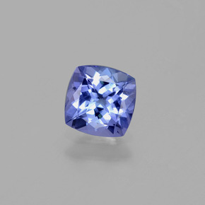 Tanzanita azul natural 0,97ct, almofada cortada, VVS
