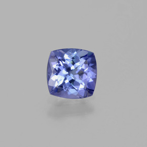 Tanzanita azul natural 0,97ct, almofada cortada, VVS