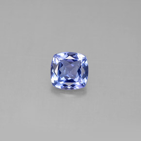 Tanzanita azul natural 0,96ct, almofada cortada, VVS