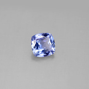 Tanzanita azul natural 0,96ct, almofada cortada, VVS