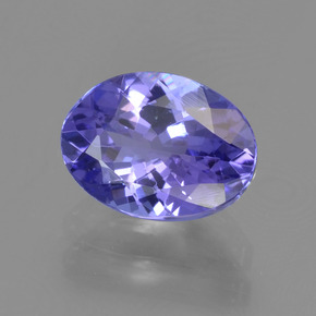 Tanzanita violeta natural 1,48ct, corte oval, VVS-VS